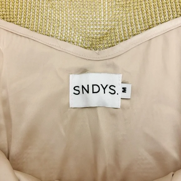 SNDYS Sunset Dress in Gold Size M - Picture 10 of 14